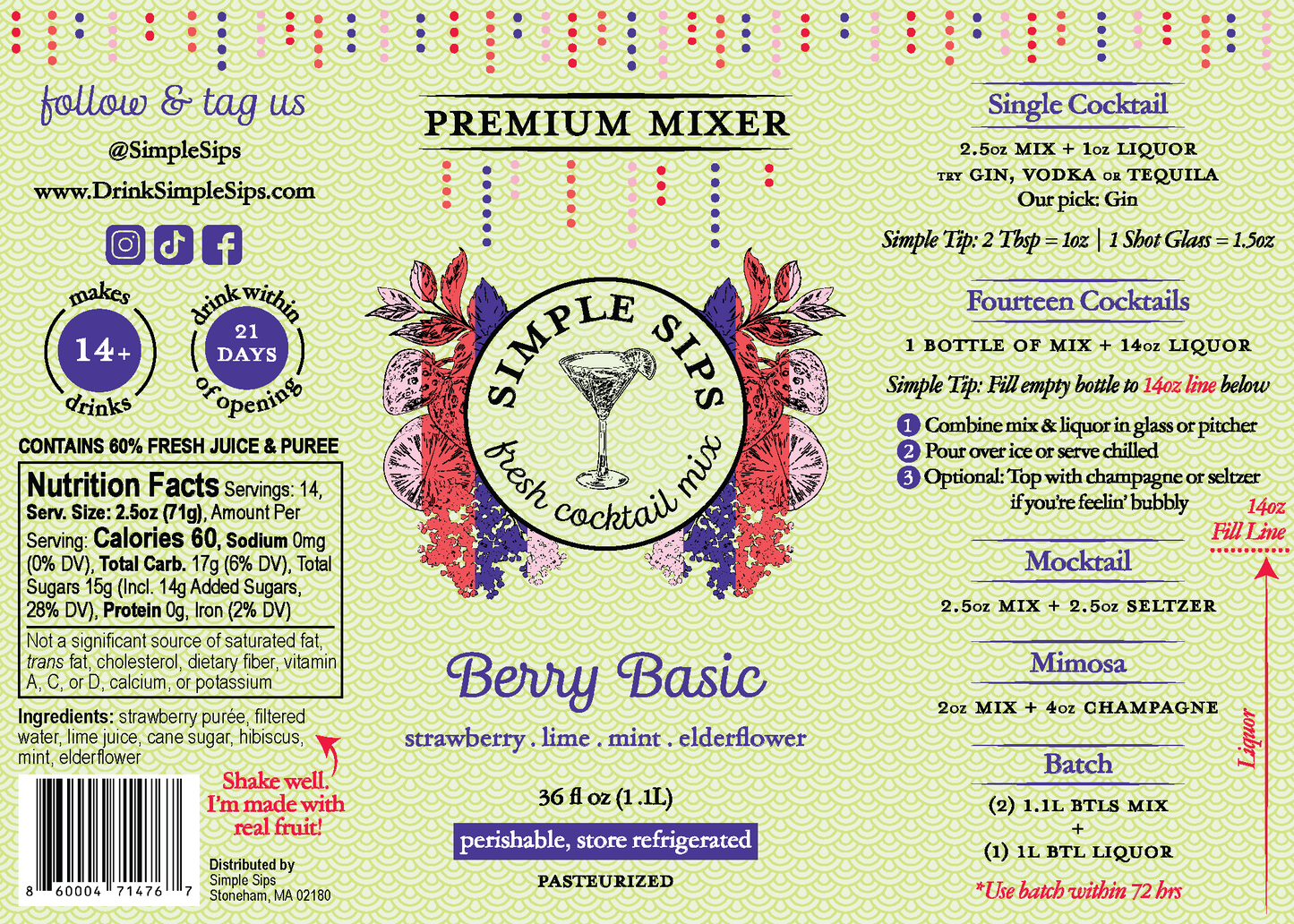 Berry Basic Fresh Bar Puree