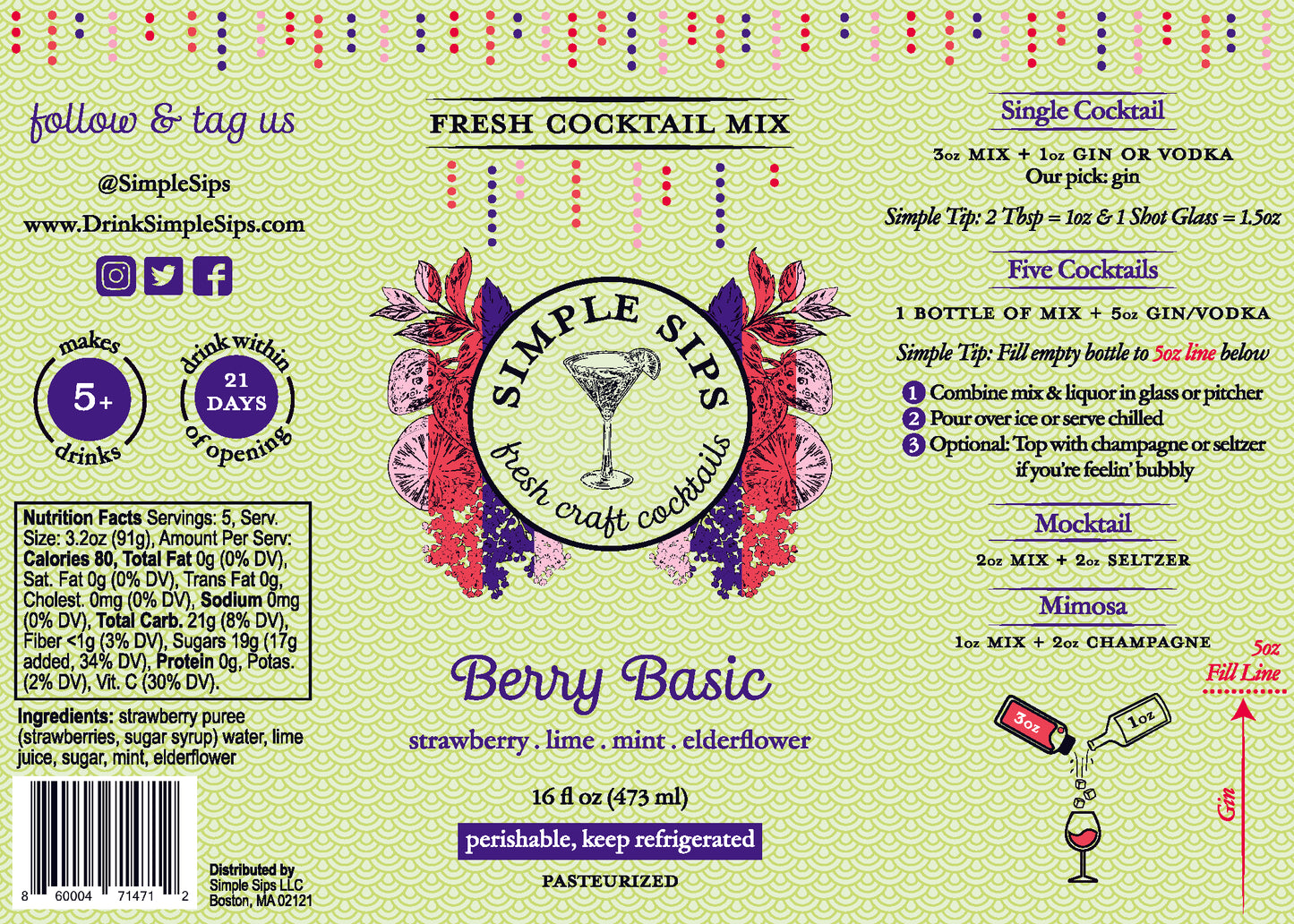 Berry Basic Fresh Cocktail Mix