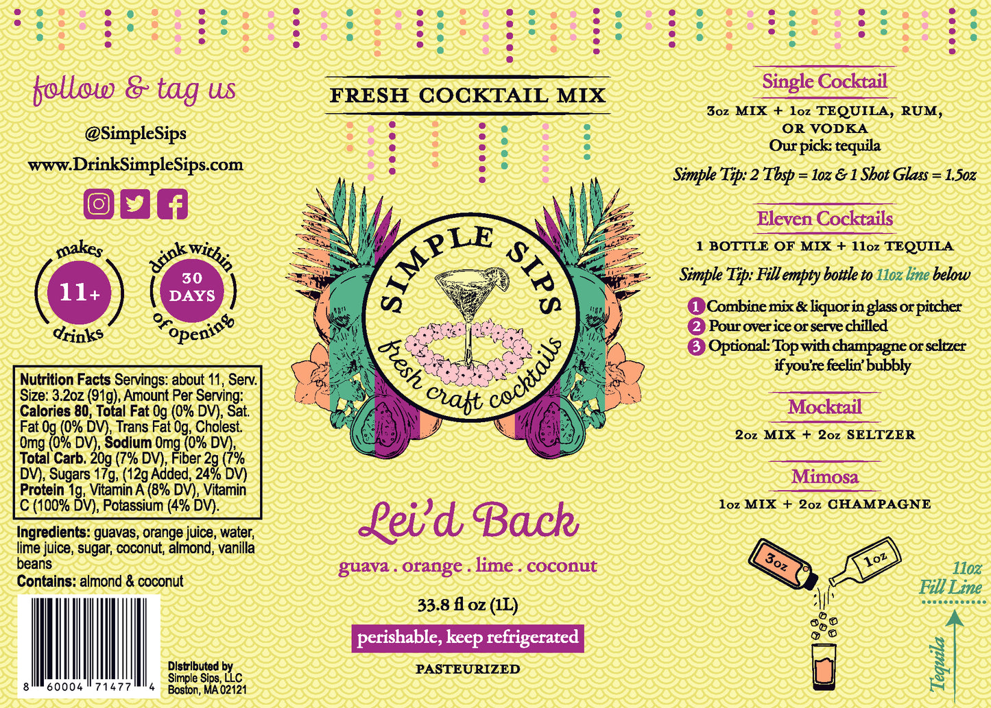 Lei'd Back Fresh Cocktail Mix