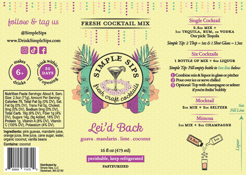 Lei'd Back Fresh Cocktail Mix